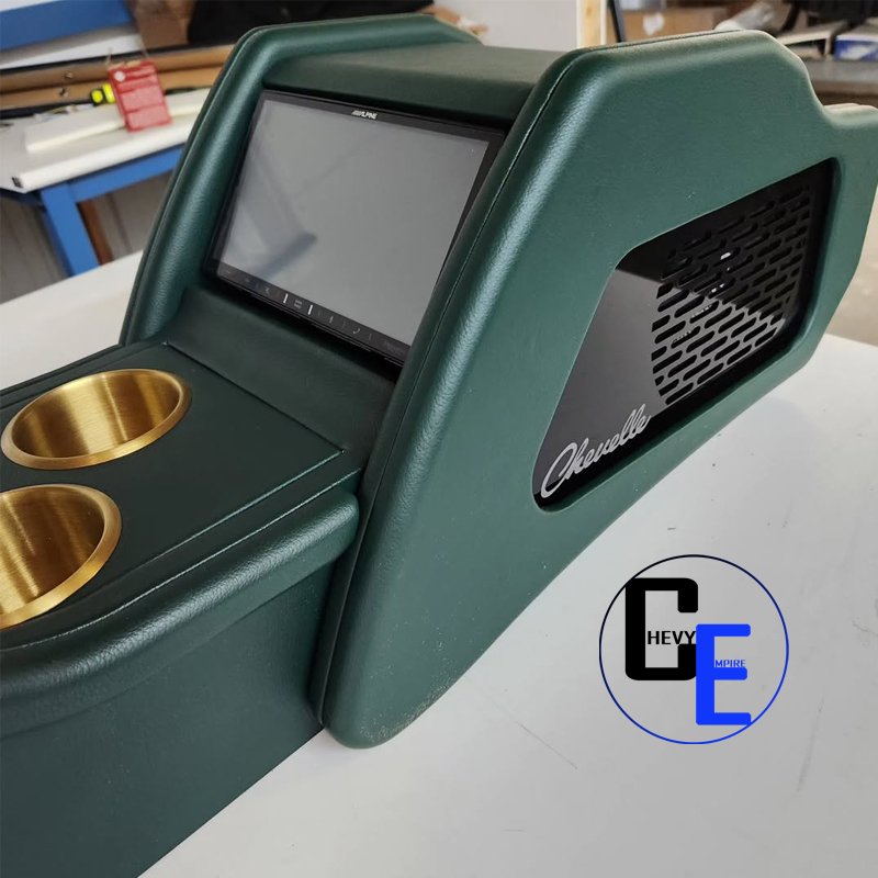 Chevelle Console Blue color WIth two Cupholders And Smart Screen touch